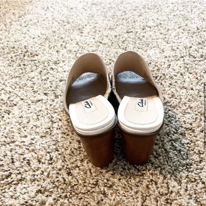 Clarks Narrative Snake Python Heeled Mules